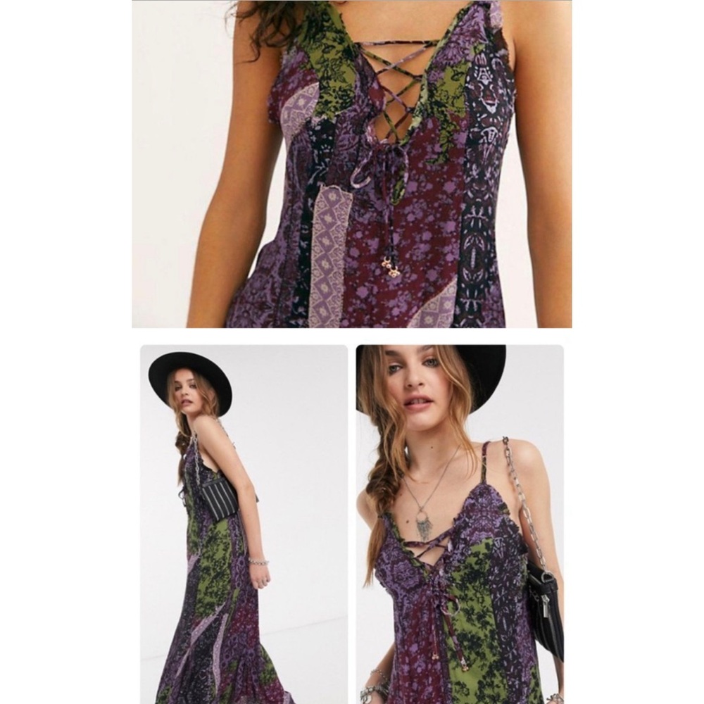 Free People Boho patchwork dress